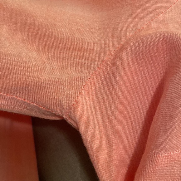 J crew 100% cotton button down blouse in a lovely light coral. Non smoking - Picture 6 of 7